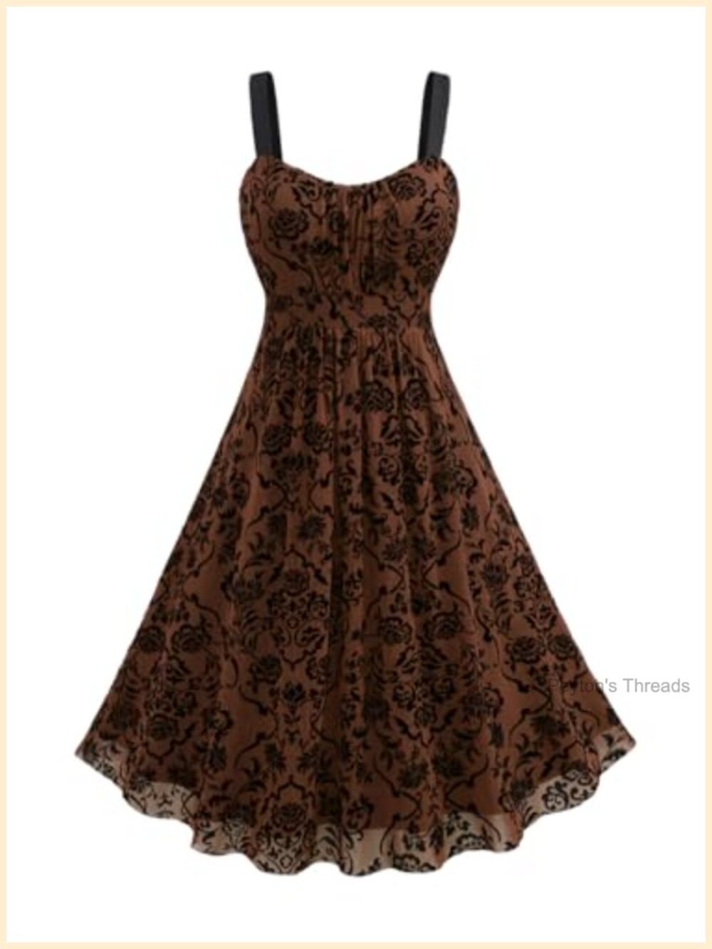 Plus Size Gothic Vintage Sleeveless Overlay A-Line Midi Mesh Dress